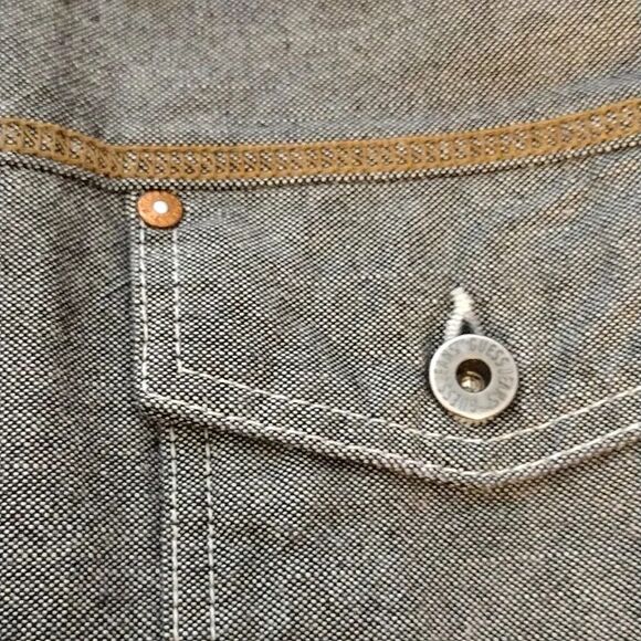 Y2K GUESS Black White 4 Pocket Trucker Denim Jean Jacket Men's Size XXL - Picture 5 of 14